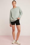 BRENDA Örme Relaxed Mint Yeşil Tekli Sweatshirt