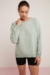 BRENDA Örme Relaxed Mint Yeşil Tekli Sweatshirt