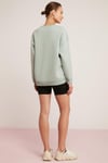 BRENDA Örme Relaxed Mint Yeşil Tekli Sweatshirt
