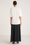 BUG Kadın %100 Organik Pamuklu Baskı Detaylı Oversize Fit Bol Kesim Kısa Kollu Ekru T-Shirt