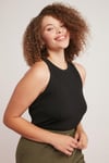 CARİNA Örme Slim Siyah Tekli Büyük Beden Body