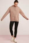 CARLY Örme Oversize Pembe Tekli Sweatshirt