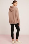 CARLY Örme Oversize Pembe Tekli Sweatshirt