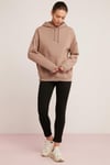 CARLY Örme Oversize Pembe Tekli Sweatshirt