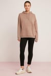 CARLY Örme Oversize Pembe Tekli Sweatshirt
