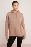 CARLY Örme Oversize Pembe Tekli Sweatshirt