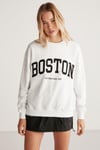 CAROLA Oversize Beyaz Sweatshirt