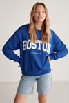 CAROLA Oversize Lacivert Sweatshirt
