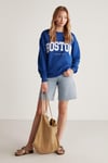 CAROLA Oversize Lacivert Sweatshirt