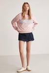 CAROLA Oversize Pembe Sweatshirt