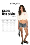 CUTS Kadın Organik Pamuklu Baskılı Bisiklet Yaka Oversize Ekru T-Shirt