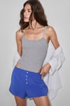ELVENA Kadın Yumuşak Ve Esnek Kumaşlı Organik Pamuklu Çıtçıtlı Koyu Grimelanj Body Suit