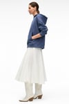 ELYRA Kadın Oversize Dikiş Detaylı Kapüşonlu Lacivert Sweatshirt