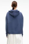 ELYRA Kadın Oversize Dikiş Detaylı Kapüşonlu Lacivert Sweatshirt
