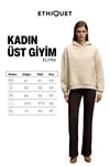 ELYRA Kadın Oversize Dikiş Detaylı Kapüşonlu Vizon Sweatshirt