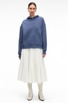 ELYRA Kadın Oversize Dikiş Detaylı Kapüşonlu Lacivert Sweatshirt