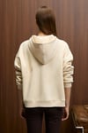ELYRA Kadın Oversize Dikiş Detaylı Kapüşonlu Vizon Sweatshirt