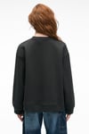 ESME Kadın Oversize Yuvarlak Yakalı Kol Ucu Ve Etek Ucu Manşetli Antrasit Sweatshirt