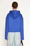 ETROPUS Kadın Organik Pamuklu İçi Polarlı Oversize Mavi Sweatshirt