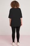 GABRİELLE Örme Slim Siyah Tekli Büyük Beden T-shirt