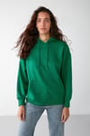 IDA Basic Oversize Yeşil Sweatshirt