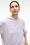 ISADORA Kadın Kapüşonlu Nakış Detaylı Regular Fit Crop Lila Sweatshirt