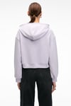 ISADORA Kadın Kapüşonlu Nakış Detaylı Regular Fit Crop Lila Sweatshirt
