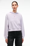 ISADORA Kadın Kapüşonlu Nakış Detaylı Regular Fit Crop Lila Sweatshirt