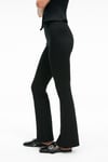 KALYYSIA Kadın Yüksek Bel Geniş Paçalı Slim Fit Siyah Pantolon