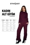 KANDIAS Kadın Yumuşak Ve Esnek Dokulu Yanlardan Fonksiyonel Büzgülü Bordo Eşofman Altı