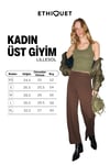 LILLESOL Kadın Fitilli Görünümlü Slim Fit Vücuda Oturan Havuz Yakalı Pamuklu Basic Haki Taşlı Atlet