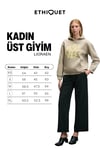 LIORAEN Kadın Baskılı Relaxed Kanguru Cepli Kapüşonlu Taş Rengi Sweatshirt