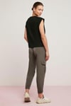 LORİ Örme Relaxed Siyah Tekli T-Shirt