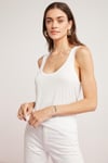 LORRAİNE Örme Relaxed Beyaz Tekli Atlet