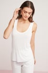LORRAİNE Örme Relaxed Beyaz Tekli Atlet
