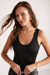 LORRAİNE Örme Relaxed Siyah Tekli Atlet