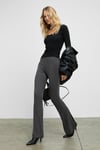 LYSAVINE Kadın Esnek Kumaşlı Slim Fit Koyu Gri Pantolon