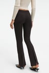 LYSAVINE Kadın Esnek Kumaşlı Slim Fit Koyu Kahverengi Pantolon