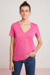 MABEL Örme Relaxed Pembe Tekli T-Shirt