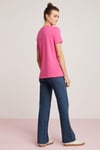 MABEL Örme Relaxed Pembe Tekli T-Shirt