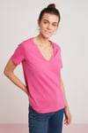 MABEL Örme Relaxed Pembe Tekli T-Shirt