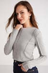 MAGDALENA Örme Dar Grimelanj Tekli Bluz