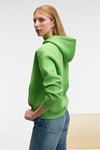 MELUREA Kadın Nakışlı Kapüşonlu Comfort Fit Fıstık Yeşili Sweatshirt