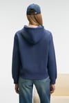 MELUREA Kadın Nakışlı Kapüşonlu Comfort Fit Koyu Mavi Sweatshirt