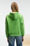 MELUREA Kadın Nakışlı Kapüşonlu Comfort Fit Fıstık Yeşili Sweatshirt