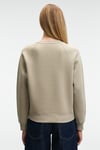 MIRELLAN Kadın Baskılı Yuvarlak Yaka Regular Fit Taş Rengi Sweatshirt