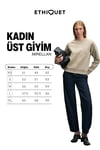 MIRELLAN Kadın Baskılı Yuvarlak Yaka Regular Fit Taş Rengi Sweatshirt