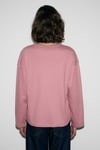 NEAT Kadın Organik Pamuklu Bisiklet Yaka Oversize Fit Uzun Kollu Pembe T-Shirt