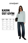 NEAT Kadın Organik Pamuklu Bisiklet Yaka Oversize Fit Uzun Kollu Gri T-Shirt