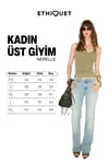 NERELLE Kadın Yumuşak Ve Esnek Kumaşlı Çıtçıt Kapamalı Haki Atlet